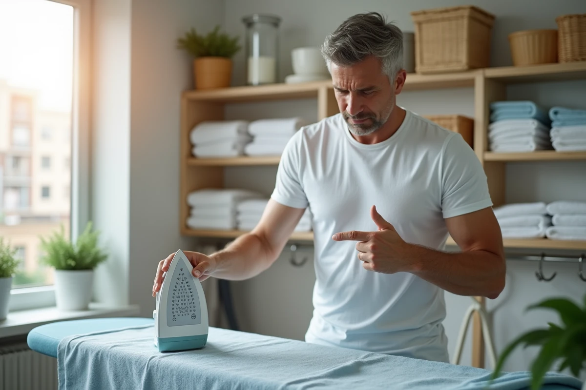 Homme appliquant du gel d