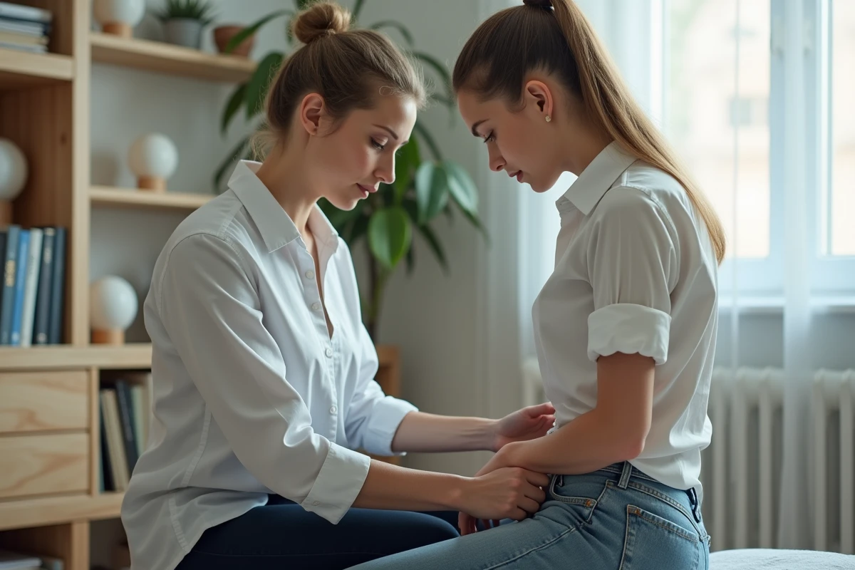 Ostéopathe évaluant la colonne vertébrale d